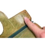 Gabby New York Women’s all leather vintage purse handbag SKU 1068 Green Photo 8