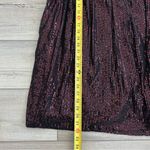 Judith March  Merlot Black Sequin Ruffle Sleeve Holiday Glow Babydoll Romper M Photo 10