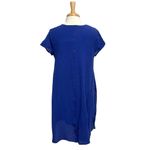 Soft Surroundings  Cotton Gauze Lightweight Shift Dress Pockets Blue size Medium Photo 3