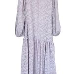 Wrong Side Of Right mauve smocked tiered modest 3/4 sleeve maxi dress XS Photo 4