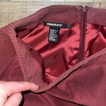 DKNY Vintage  100% leather burgundy maroon skirt Photo 2