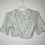 Decree ‎ Cropped Cardigan Sweater Gray Photo 6