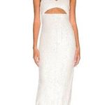 Alice + Olivia NEW NWT  Valli Cutout Sequined Cami Maxi Dress In Off White Photo 0