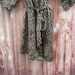 Jezebel  Leopard Print Short Satin Kimomo Robe Size S/M Photo 5