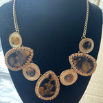 Statement Necklace Gold Chain Tortoise Shell‎ Bib Necklace Women Photo 0