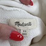 Madewell Size XS Sweatshirt Resourced Cotton Mockneck Pocket Nautical Stripe Photo 6