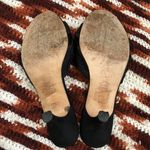 Y2K Steve Madden Romantic Coquette Fairy Goth Grunge Black Leather Mules Kitten Sandal Heels Pumps Slip on Knot Open Peep Toe Size 6 Photo 4