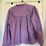 Emerson Fry India Collection Emmaline Lavendula Gold Dot Blouse size large Purple Photo 5