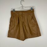 Abercrombie & Fitch  Leather High Rise Tailored Shorts Women’s Sz S Photo 1