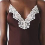 ZARA NWT Silky Lace V-neck Slip Maxi Dress in Burgundy - S Photo 3