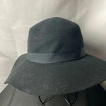H&M  DIVIDED WOMENS BLACK 100% WOOL HAT BLACK RIBBON BAND  GOOD CLEAN CONDITION Photo 1