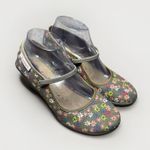 Skechers VTG Y2K Cali Mary Jane Wedge Shoes 8.5 Floral Canvas Heart Sole Slip On Photo 0