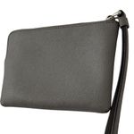 Coach F58032 Corner Zip Wristlet Crossgrain Leather Wallet Gray Small Photo 8