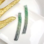 ZARA New! 's Night Out Glass Gems Earrings Photo 1