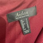 Aidan Mattox  Red Crushed Velvet V-Neck Sleeveless Jumpsuit Sz 8 Photo 4