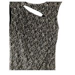 Connected Apparel Elegant Black &‎ Gold Sequin Lace Maxi Dress Sleeveless Evening Gown Photo 5