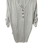 Como vintage  Green shirt 3/4 sleeves with button detail Photo 0