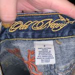 Old Navy  blue denim embroidered mini pencil jean skirt Photo 6