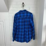 st. john's bay St. John’s Bay Blue Plaid Classic Fit Flannel Shirt Size M Unisex Photo 4