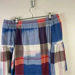 Warm Red And Blue Plaid Off The Shoulder Mini Swing‎ Dress Size 2 Photo 4