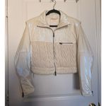 Free People  Puffer Jacket Knit With It Quilted Knitted Ivory XS $298 Ski Winter Photo 1