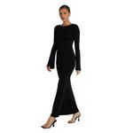 Meshki Tarna Slinky Fishtail Maxi Dress Black Size XL NWT Photo 6