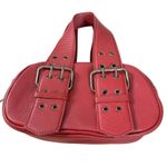 Free People  Say Yes Bag Oxblood Red Leather NWT Y2K Purse Pouchette Charm Bag Photo 13