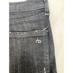 Rag and Bone  Distressed Black Wash Denim Jeans Ripped Knee Slim Fit Size 25‎ Photo 5