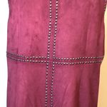 Premise 💛 NWT 💛 BOHEMIAN FAUX SUEDE LONG STUDDED VEST CRANBERRY COLOR SIZE MED. Photo 6