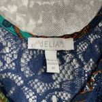 Delia's Women's Y2K Blue Tribal Print Lace Back Tank Top - Size Medium - Boho Photo 4