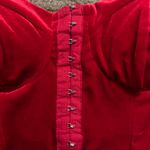 Bozzolo NWOT  Small Red Velour Buckle One Piece Bodysuit Spaghetti Strap Tank Top Photo 1