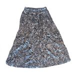 Diane Von Furstenberg Vintage  Black Silver A-line Skirt Photo 1