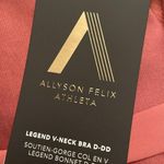 Athleta M Allyson Felix Legend V-Neck Bra D-DD Medium Muted Red Heather Two Tone Photo 4