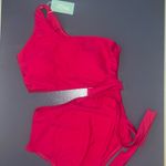 Amazon - Fushia Pink One Piece Suit One Shoulder Swimsuit Cutout Swimwear Monokin… Photo 1