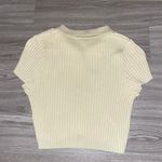 Brandy Melville  Light Green Ribbed Cropped Blouse Photo 2