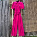 Valentine Fuschia Pink Puff Sleeve Jumpsuit M Size M Photo 3
