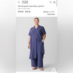 Eileen Fisher Silk Georgette Crepe Wide Leg Blue Pant Women’s 1X Size 20 Photo 6