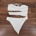 Lulus  Stun-Shine State White Cutout Halter Rosette One-Piece Swimsuit Size XXL Photo 3