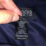 Enfocus Studio  Sleeveless Navy Blue Drape Dress with Lace Bottom Size 6 Photo 5