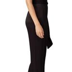 Fame and Partners Benton Black Satin Tie Waist Sleeveless Jumpsuit Size 6 Photo 1