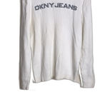 DKNY  jeans ribbed cotton crew neck ladies pullover sweater size large Photo 2