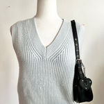 H&M Blue Chunky Sweater Vest,‎ Preppy, Retro, Indie, Minimalist, Medium, Clean Girl Photo 0