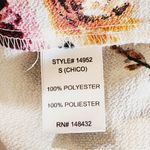 Staccato Stitch Fix White Floral Crepe Ruffle Cold Shoulder Blouse Size Small Photo 6