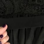 JJ's House JJ’s House A-line V-Neck Knee-Length Chiffon Lace Bridesmaid Dress Black sz 8 Photo 6