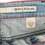DKNY Vintage  Blue Light Wash Mini Jean Denim Skirt Size 28 Y2K Bratz Embroidered Photo 6