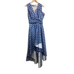 Sachin + Babi Bow Front Plunge Dress Sz. 8 Blue Photo 4