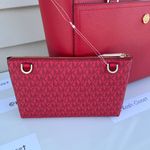 Michael Kors MK Maisie Large 3 in 1 Leather Tote Bag - Flame Red Photo 5