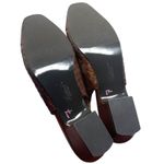 Trotters “Dea” Womens Size 10N Narrow Brown Woven Leather Slingback Buckle Pumps Photo 6