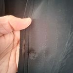 Dialogue  Black Textured Shawl Collar Button-Up Knotted Buttons Oversized Small Photo 2