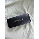 Versace  Sunglasses Eyeglasses Black Leather Clamshell Velvet Lining Hard Case Photo 1